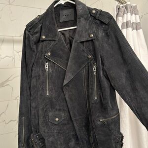 gray / black suede jacket